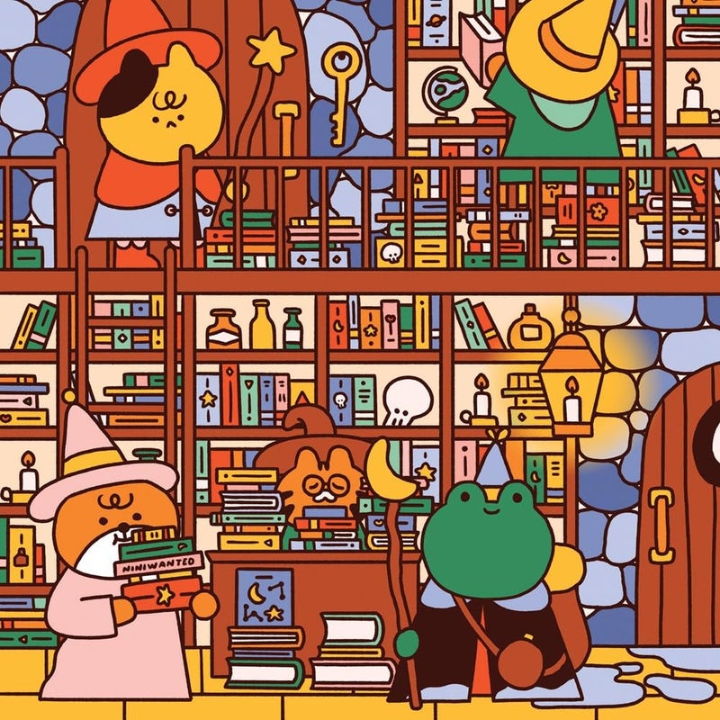 Mudpuppy's The Wizard's Library 500 Piece Family Puzzle  Colorful and Bold Illustrations  Provides Hours of Puzzling Fun  Perfect for Ages 8+  Puzzle Image Insert Included - Image 2